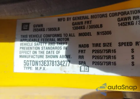 2007 Hummer H3 from USA, damaged, VIN 5GTDN13E378134277